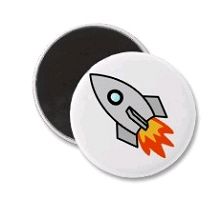 Rocket magnet for fridge